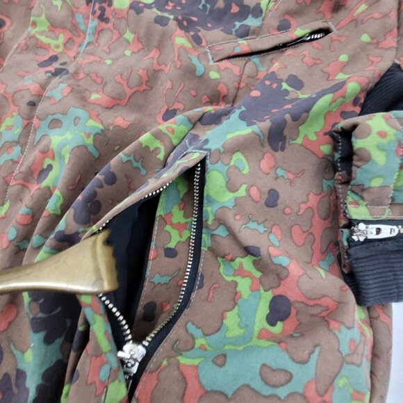 REEBOK x ALICIA KEYS RARE Camo Military Cargo Reptile Cropped Jacket Moto HTF - Picture 12 of 16